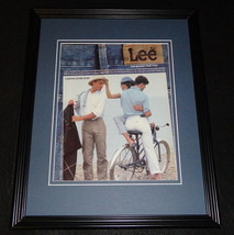 1986 Lee Canvas Seam Jeans Framed 11x14 ORIGINAL Advertisement - $34.64