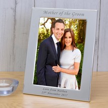 Personalised Engraved Mother of the Groom Silver Plated Photo Frame Grooms Mum G - £12.95 GBP