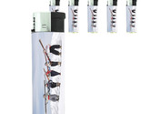 Vintage Skiing D47 Lighters Set of 5 Electronic Refillable Butane Winter... - £12.41 GBP