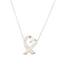 Tiffany &amp; co. paloma picasso &quot;loving heart&quot; Women&#39;s Necklace 18kt White ... - £548.52 GBP