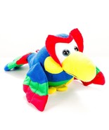 Classic Toy Parrot Plush Bird 12&quot; Blue Yellow Green Red Stuffed Animal Toy - £8.19 GBP