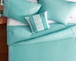 Pioneer Woman ~ Turquoise Eyelet ~ 4 Pc. ~ KING Comforter Set ~ 96&quot; x 110&quot; - £50.97 GBP