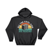 Reading Kids Books : Gift Hoodie For Book Lovers Readers Retro Style Art Print W - £28.76 GBP