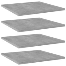 Bookshelf Boards 4 pcs Concrete Gray 15.7&quot;x15.7&quot;x0.6&quot; Engineered Wood - $74.99