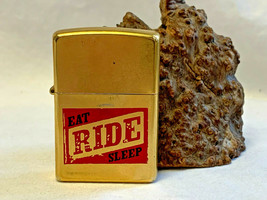 2004 Marlboro Zippo Lighter &#39;Eat Ride Sleep&#39; Smoking Camping Fire Survival - £23.91 GBP
