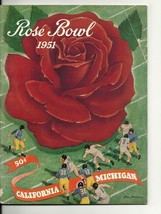 1951 Rose Bowl Game Program California Michigan - £72.11 GBP