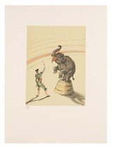 &quot; Elephante En Liberte &quot; Par Toulouse Lautrec De &quot; The Cirque &quot; Portfolio 1990 - £149.82 GBP