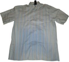 Georg Roth of Germany Classic Blue Striped Short-Sleeve Button-Up Shirt XXL - £62.90 GBP