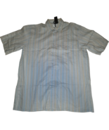 Georg Roth of Germany Classic Blue Striped Short-Sleeve Button-Up Shirt XXL - £63.62 GBP