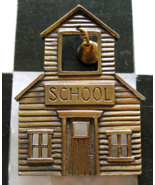 JJ Company School House with Dangling Bell Brooch Pin Jonette Jewelry Vi... - £12.65 GBP