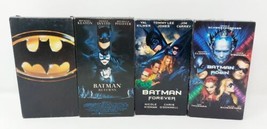 Batman VHS Lot (4) - Batman, Returns, Forever + Batman &amp; Robin - Keaton Clooney - £9.07 GBP