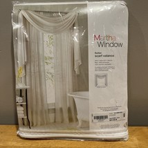 Martha Stewart Semi Sheer Voile Window Scarf Balance 50x144 White - $29.69