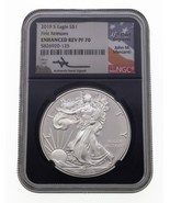 2019-S$1 Silver Eagle Enhanced Reverse Proof NGC PF70 Mercanti w/ CoA - $5,286.24 CAD