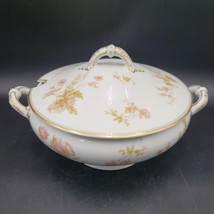 Antique c.1920 Haviland Limoges France &quot;SPRINGTIME&quot; Floral Round Soup Tu... - $59.39