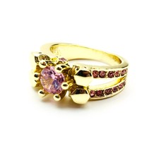 Pink Topaz Style Split Shank Ring Size 6 - $56.34 MXN