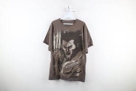 Giant Mens Large Distressed Marvel Comics Wolverine Jumbo Print T-Shirt Gray - £45.79 GBP