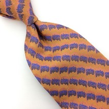 The Nature Conservancy Tie Orange Purple Silk Rainforest Woven Animal #I22 New - £39.56 GBP