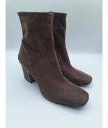 DKNY Women’s Cavale Microsuede Heeled Boots Brown Size US 8.5 NIB Ret $139 - $50.62