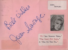 Joan Savage of Les Dawson Terry Dennis Drag Queen 2x Old Autograph s - £10.50 GBP