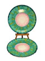 Green Italy Plates Set of 2 Exclusively for Museum of Fine Art Boston 7.5 Inch - £11.50 GBP