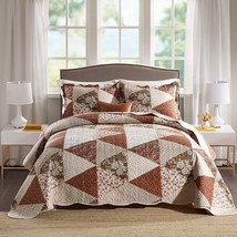 Travan 3-Piece Queen Quilt Sets With Shams Oversized Bedding, Queen Size - $64.97