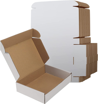 9X6X2 Shipping Boxes Set of 50, White Small Corrugated Cardboard Box, Mailer Box - $33.33