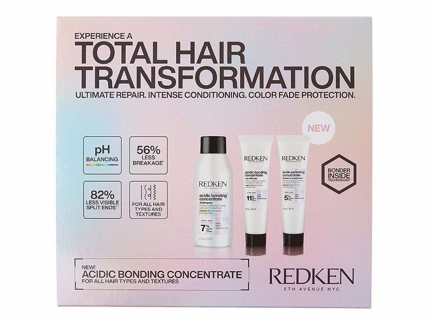 Redken Total Hair Transformation Acidic Bonding 3 Piece Travel Trial MINI Kit - $50.00