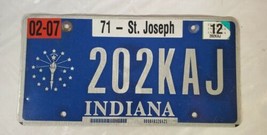 Indiana 2008-13 Torch State Seal Blue White License Plate St Joseph County - £7.90 GBP