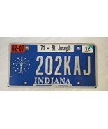 Indiana 2008-13 Torch State Seal Blue White License Plate St Joseph County - $187.97 MXN