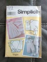 Simplicity 5213 Baby Christening Gown Romper Hat Booties Blanket Sz XXS-L Uncut - £15.22 GBP