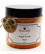 Peach Sugar Scrub Exfoliating Body Scrub holiday gift for her sugar bath... - $13.01 CAD