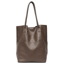 SC  Women Leather Shoulder Bags Causal Vintage High Quality Soft Cowhide Handbag - £96.03 GBP