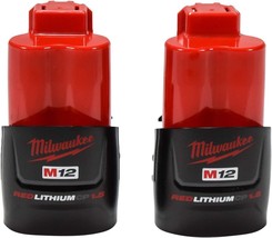 2 Pack Of Milwaukee 48-11-2411 M12 12V 1.5 Ah Lithium-Ion Batteries. - £61.93 GBP