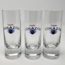 CORAZON Tequila Shot Glass Set Of 3 Shooters 4&quot; inch Collectible Barware Bar  - £19.24 GBP