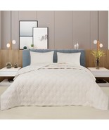 DOWN HOME 3 Pieces Cozy Chenille Quilt Set Coverlet QUEEN Diamond Stitch... - $726.01 MXN