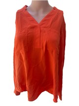 Nine West V-Neck Long Sleeve Pocketed Pullover Blouse Women&#39;s Size M - $6.92