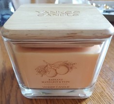 YANKEE CANDLE radiant mandarin &amp; yuzu  blended/coconut &amp; soy wax med Jar Candle  - £18.21 GBP