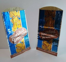Toasted Brownies 5 Cent Food Foil Bag Vintage NOS 1950&#39;s Original Boles Lot Of 2 - £4.84 GBP