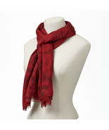 Global and Vine   Scarf    Red Paisley 20.8 by 68 inches NWT - £13.24 GBP