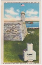 Fort Marion Monument Tower Hot Shot Oven St. Augustine Florida FL Postcard  - £2.36 GBP