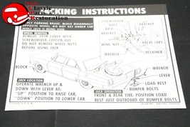 64-66 Chevy II Nova Sedan Hardtop Spare Tire Jack Instructions Decal GM#... - £14.54 GBP