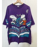 XXL Vintage 90s Charlotte Hornets T Shirt Salem Sportswear All Over Print - €54,35 EUR