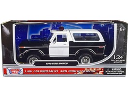 1978 Ford Bronco Police Car Unmarked Black and White &quot;Law Enforcement and Publi - £37.39 GBP