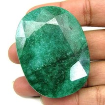 294.7Ct Natural Brasileño Esmeralda Verde Forma Ovalada Facetado Piedra Preciosa - £50.50 GBP