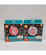 2 Pioneer Woman 4&quot; Embroidery Ornament Kits - Gingerbread House &amp; Love B... - $22.67