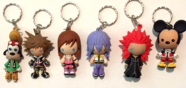 Disney&#39;s Kingdom Hearts keychain lot of 6 Riku,Kairi,Axel,Sora,Mickey&amp; Goofy - £16.51 GBP