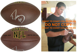 Ed McCaffrey Denver Broncos Stanford signed NFL football proof COA autographed - £101.26 GBP