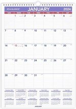 AT-A-GLANCE 2024 Wall Calendar, 12&quot; x 17&quot;, Medium Tall, Spiral Bound, Monthly (P - £27.68 GBP