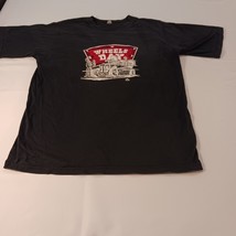 Wheels Day Graphic Tee Crewneck Men&#39;s Black T-Shirt Short Sleeve Measure... - $127.40 MXN