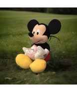 Disney Mickey Mouse Be My Valentine Plush Pink Heart Stuffed Animal Just... - £14.14 GBP